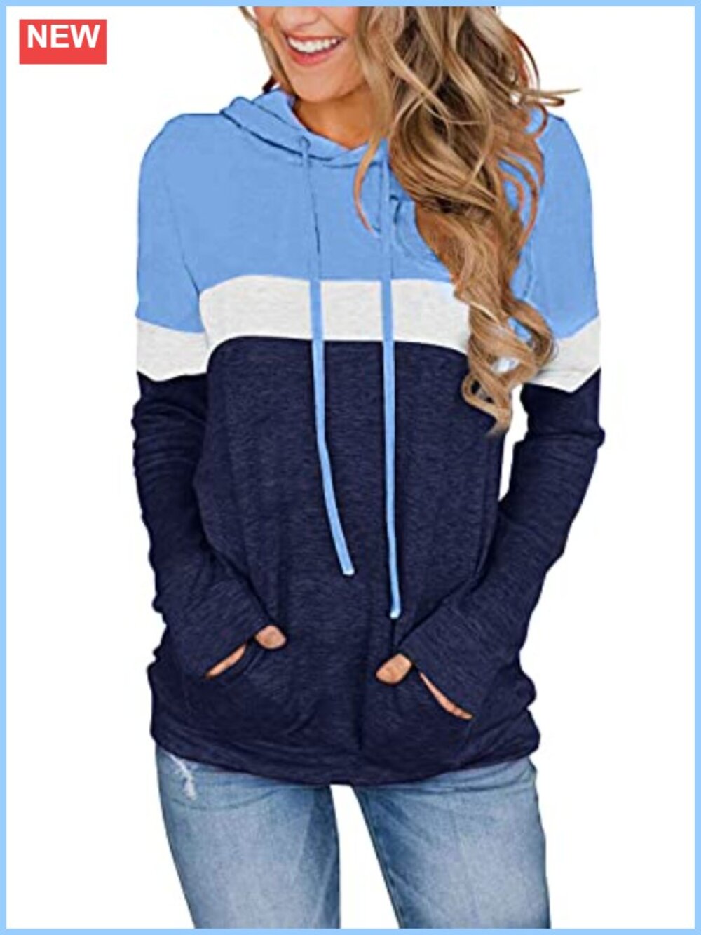 Women's Long Sleeve Hoodie Pullover Sweatshirt Lightweight Casual Top